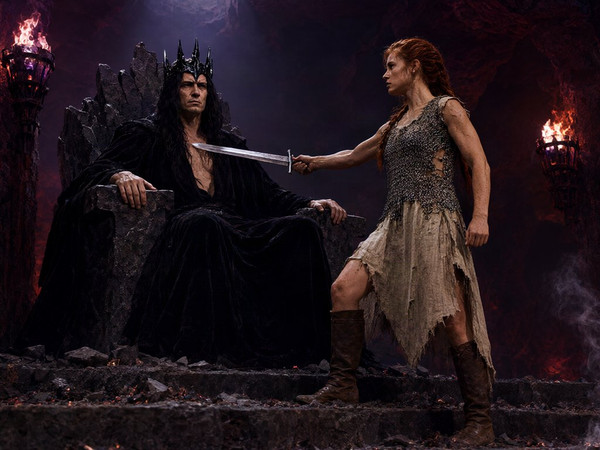 Qwen Image 2.1 — The Shieldmaiden and the Dark Lord — Dark Fantasy