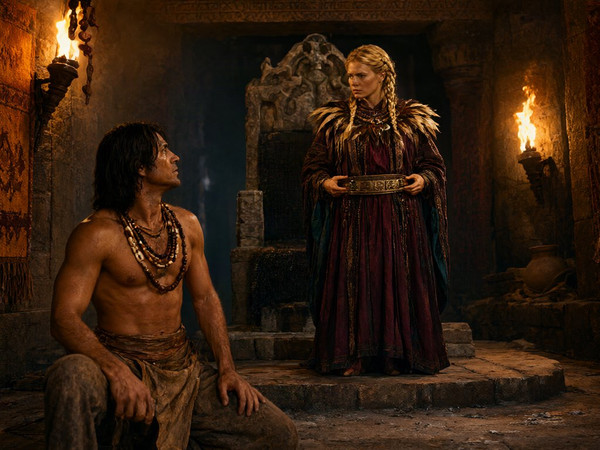 Qwen Image 2.1 — Tribal Guardian's Desire — Dark Fantasy