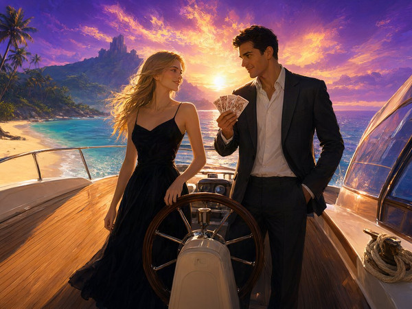 Qwen Image 2.1 — Luxury Yacht Romance — Epic Fantasy
