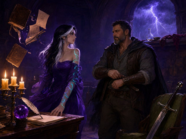 Qwen Image 2.1 — A Night in the Sorceress's Tower — Epic Fantasy