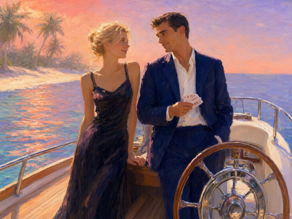 Qwen Image 2.1 — Luxury Yacht Romance — Impressionism