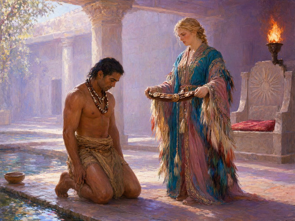 Qwen Image 2.1 — Tribal Guardian's Desire — Impressionism