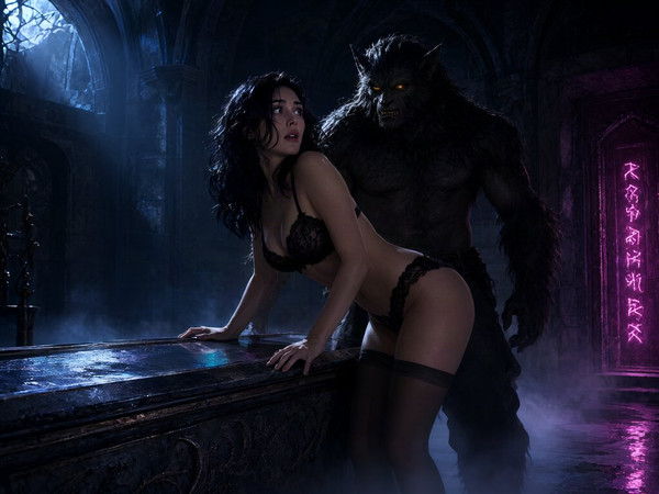 Qwen Image 2.1 — Moonlit Horror-Erotica Blend — Neo Noir