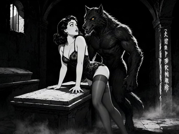 Qwen Image 2.1 — Moonlit Horror-Erotica Blend — Noir Comic