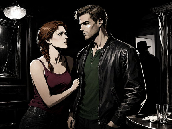 Qwen Image 2.1 — Speakeasy Hidden Tension — Noir Comic