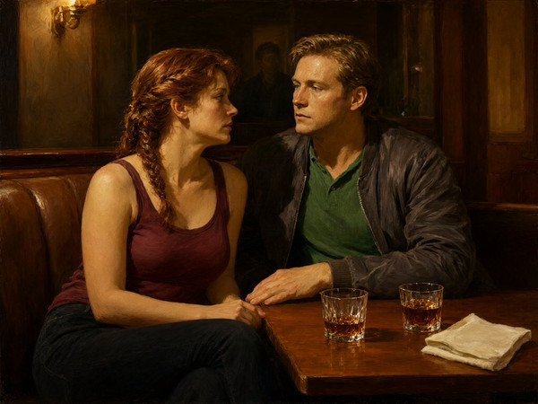 Qwen Image 2.1 — Speakeasy Hidden Tension — Oil Painting