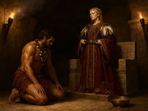 Qwen Image 2.1 — Tribal Guardian's Desire — Oil Painting