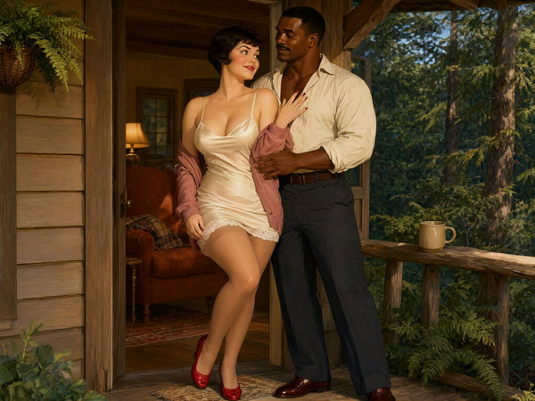 Qwen Image 2.1 — Cabin in the Woods — Pin-Up