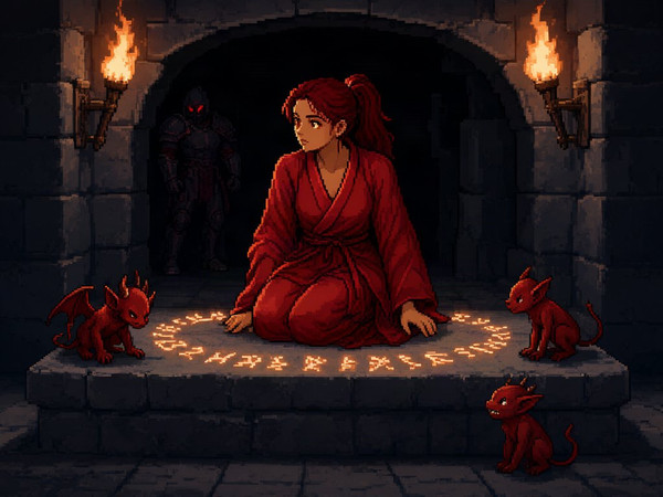 Qwen Image 2.1 — Altar of Desire — Pixel Art