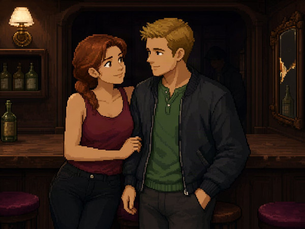 Qwen Image 2.1 — Speakeasy Hidden Tension — Pixel Art