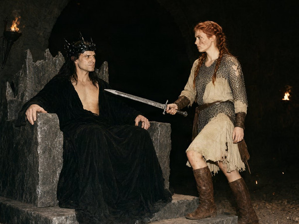 Qwen Image 2.1 — The Shieldmaiden and the Dark Lord — Polaroid