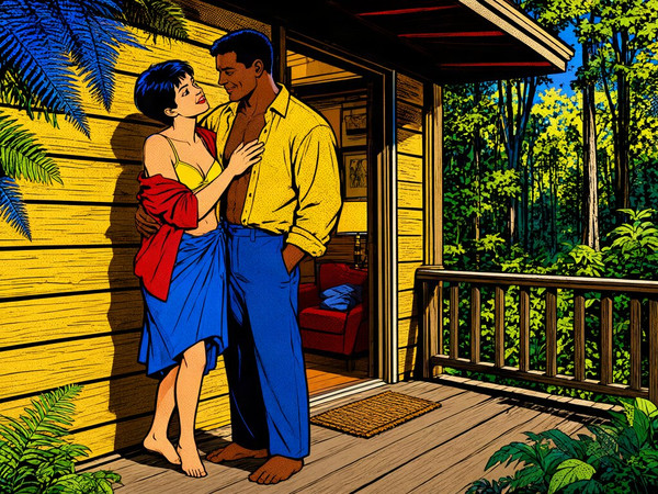 Qwen Image 2.1 — Cabin in the Woods — Pop Art