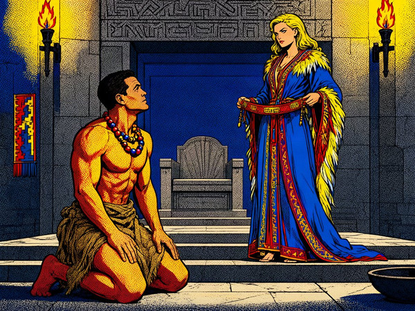 Qwen Image 2.1 — Tribal Guardian's Desire — Pop Art