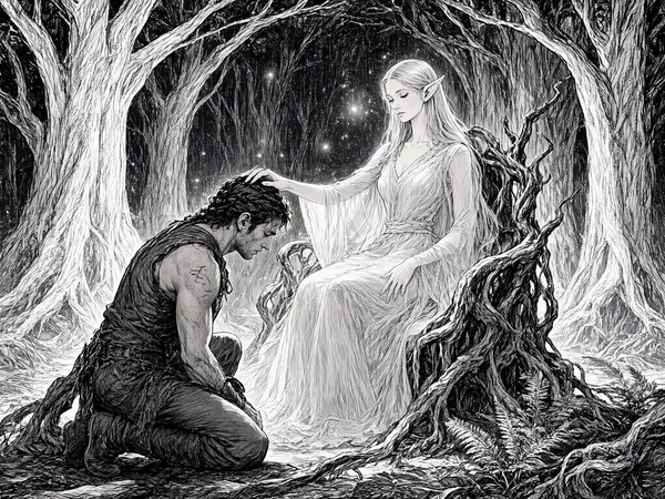 Qwen Image 2.1 — The Elven Queen's Champion — Pulp Ink