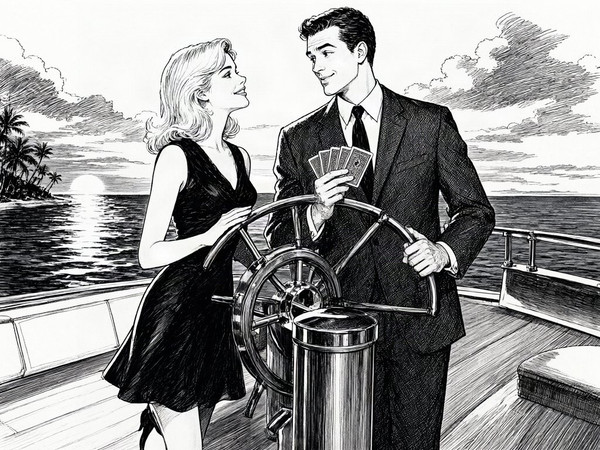 Qwen Image 2.1 — Luxury Yacht Romance — Pulp Ink