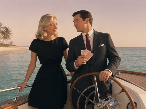 Qwen Image 2.1 — Luxury Yacht Romance — Retro