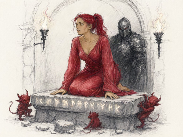 Qwen Image 2.1 — Altar of Desire — Sketch