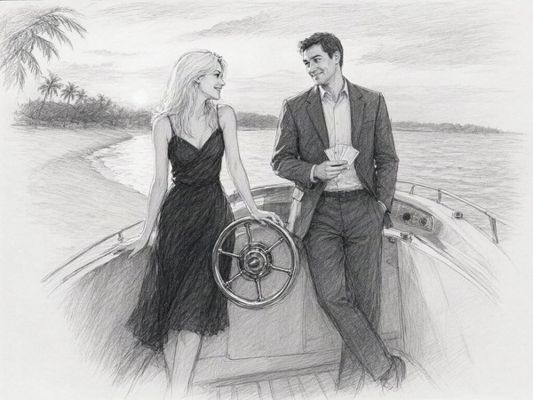 Qwen Image 2.1 — Luxury Yacht Romance — Sketch