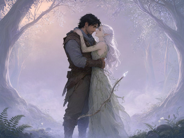 Qwen Image 2.1 — Fantasy Romance in the Whispering Grove — Soft