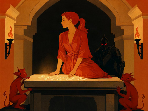 Qwen Image 2.1 — Altar of Desire — Vintage Poster