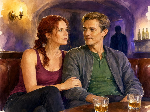 Qwen Image 2.1 — Speakeasy Hidden Tension — Watercolor