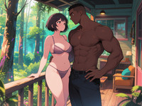 Qwen Image generated image for Cabin in the Woods - Anime