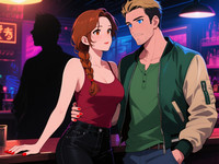 Qwen Image generated image for Speakeasy Hidden Tension - Anime