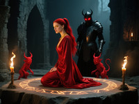 Qwen Image generated image for Altar of Desire - Dark Fantasy