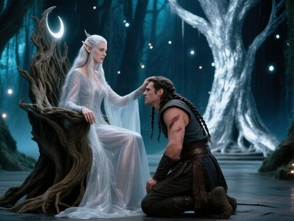 Qwen Image — The Elven Queen's Champion — Dark Fantasy