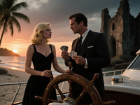 Qwen Image generated image for Luxury Yacht Romance - Dark Fantasy