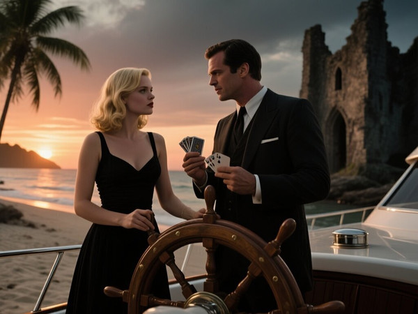 Qwen Image — Luxury Yacht Romance — Dark Fantasy