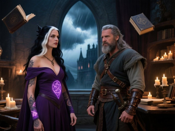 Qwen Image — A Night in the Sorceress's Tower — Dark Fantasy