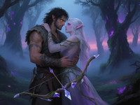 Qwen Image — Fantasy Romance in the Whispering Grove — Epic Fantasy