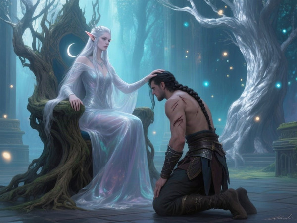 Qwen Image — The Elven Queen's Champion — Epic Fantasy