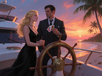 Qwen Image — Luxury Yacht Romance — Epic Fantasy