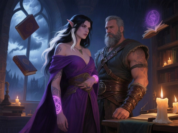 Qwen Image — A Night in the Sorceress's Tower — Epic Fantasy