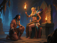 Qwen Image — Tribal Guardian's Desire — Epic Fantasy