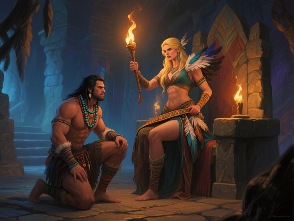 Qwen Image — Tribal Guardian's Desire — Epic Fantasy