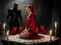 Qwen Image generated image for Altar of Desire - Film Noir