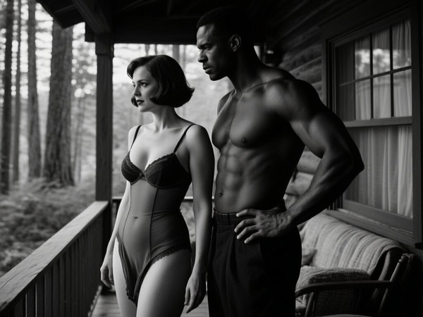 Qwen Image — Cabin in the Woods — Film Noir