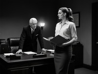 Qwen Image generated image for Office Heat Classics - Film Noir