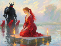 Qwen Image — Altar of Desire — Impressionism