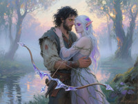 Qwen Image — Fantasy Romance in the Whispering Grove — Impressionism