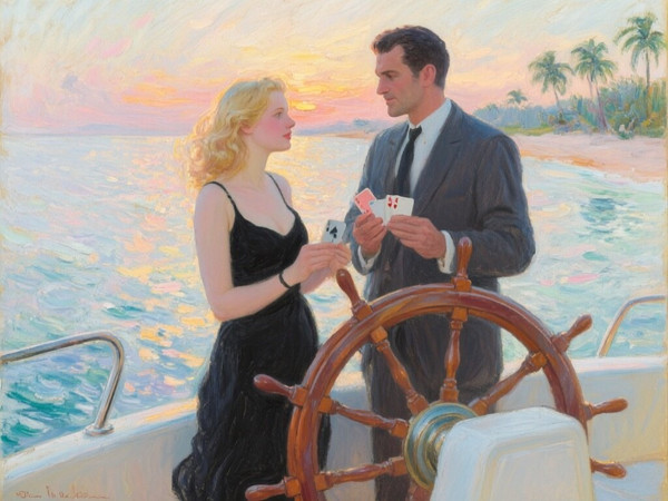 Qwen Image — Luxury Yacht Romance — Impressionism