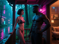 Qwen Image generated image for Cabin in the Woods - Neo Noir