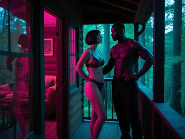 Qwen Image — Cabin in the Woods — Neo Noir
