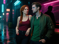 Qwen Image generated image for Speakeasy Hidden Tension - Neo Noir