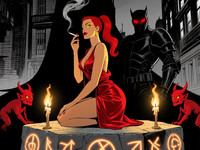 Qwen Image generated image for Altar of Desire - Noir Comic