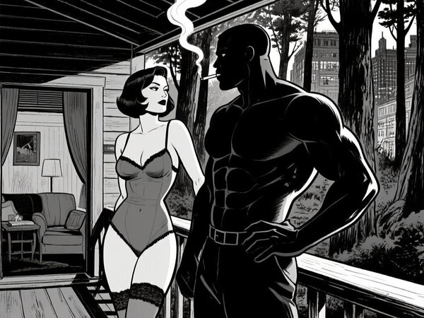 Qwen Image — Cabin in the Woods — Noir Comic