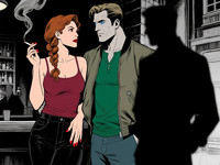 Qwen Image generated image for Speakeasy Hidden Tension - Noir Comic